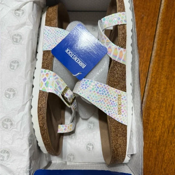 Birkenstock Mayari Sandals - Iridescent Blue and White - Picture 2 of 4